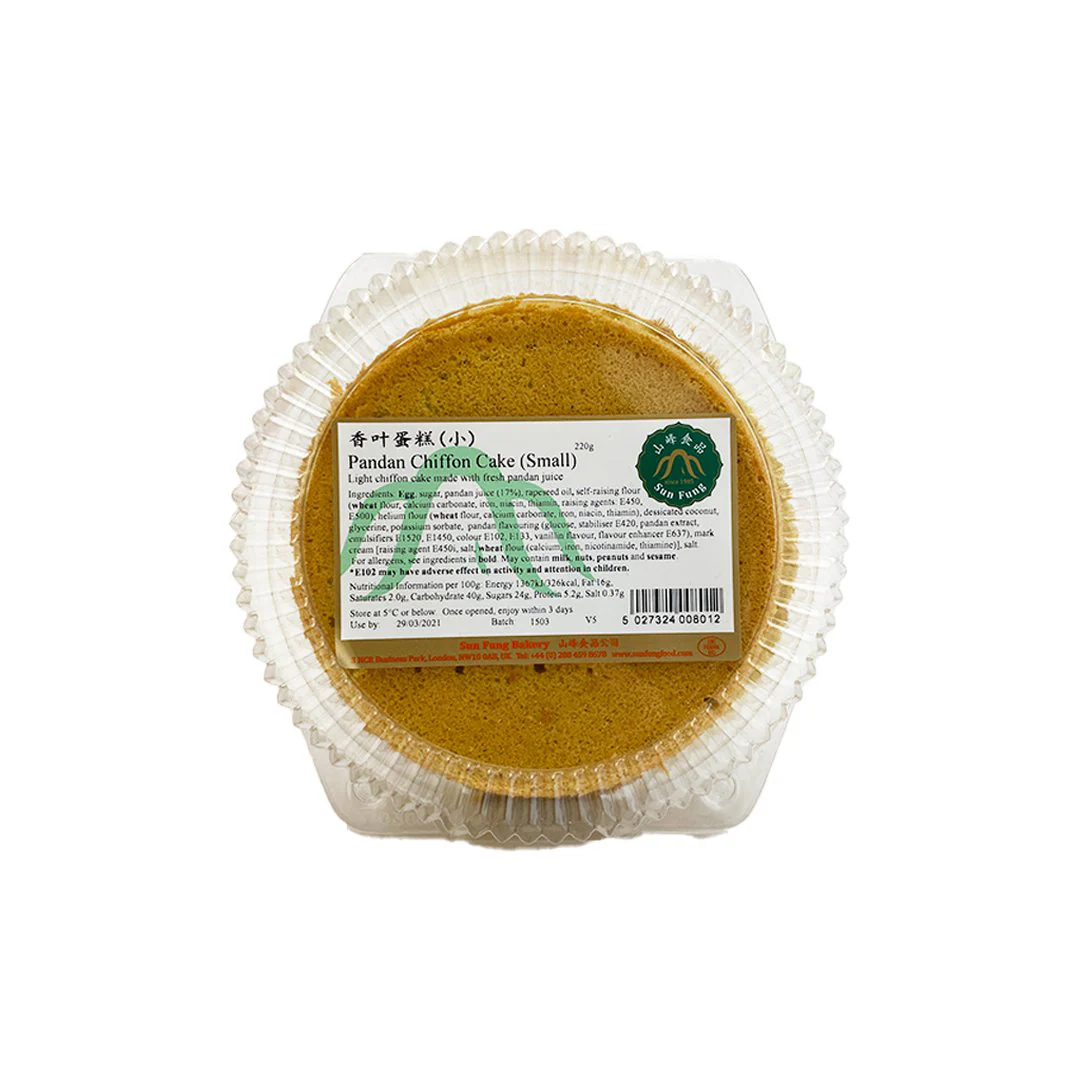 Sunfung Pandan Chiffon Cake (Small) 220Gr