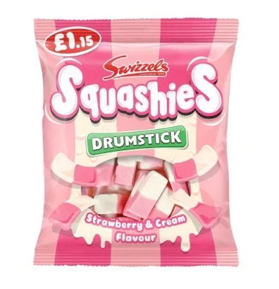 12x Swizzels Squashies Strawberry & Cream 120gr