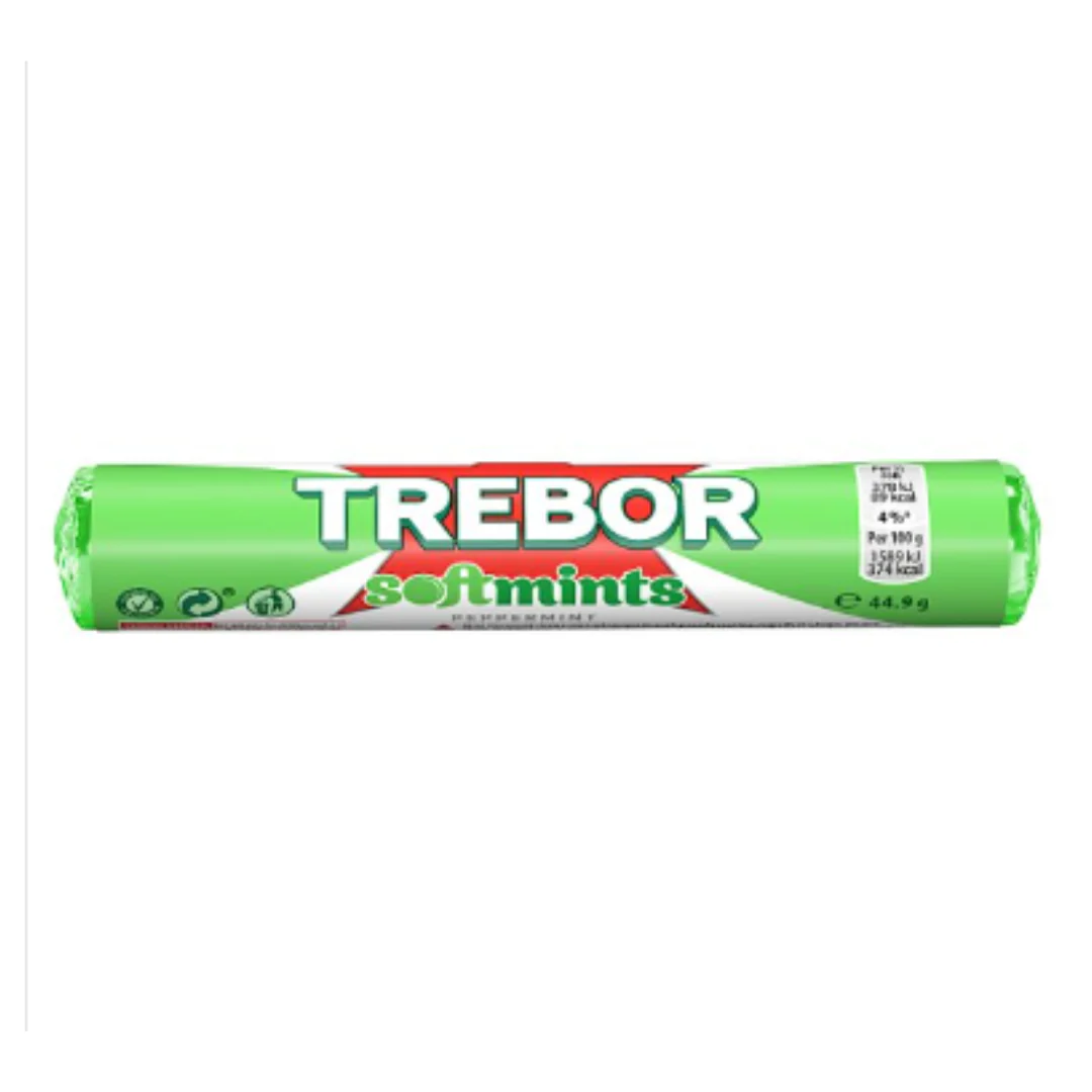 Trebor Softmints Peppermint 44.9g x Case of 40