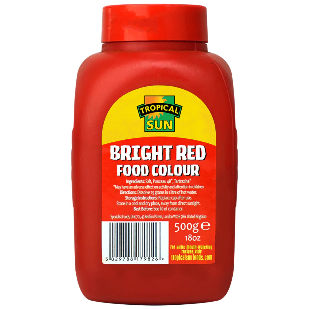 Tropical Sun Food Colour Bright Red 20 x 500g
