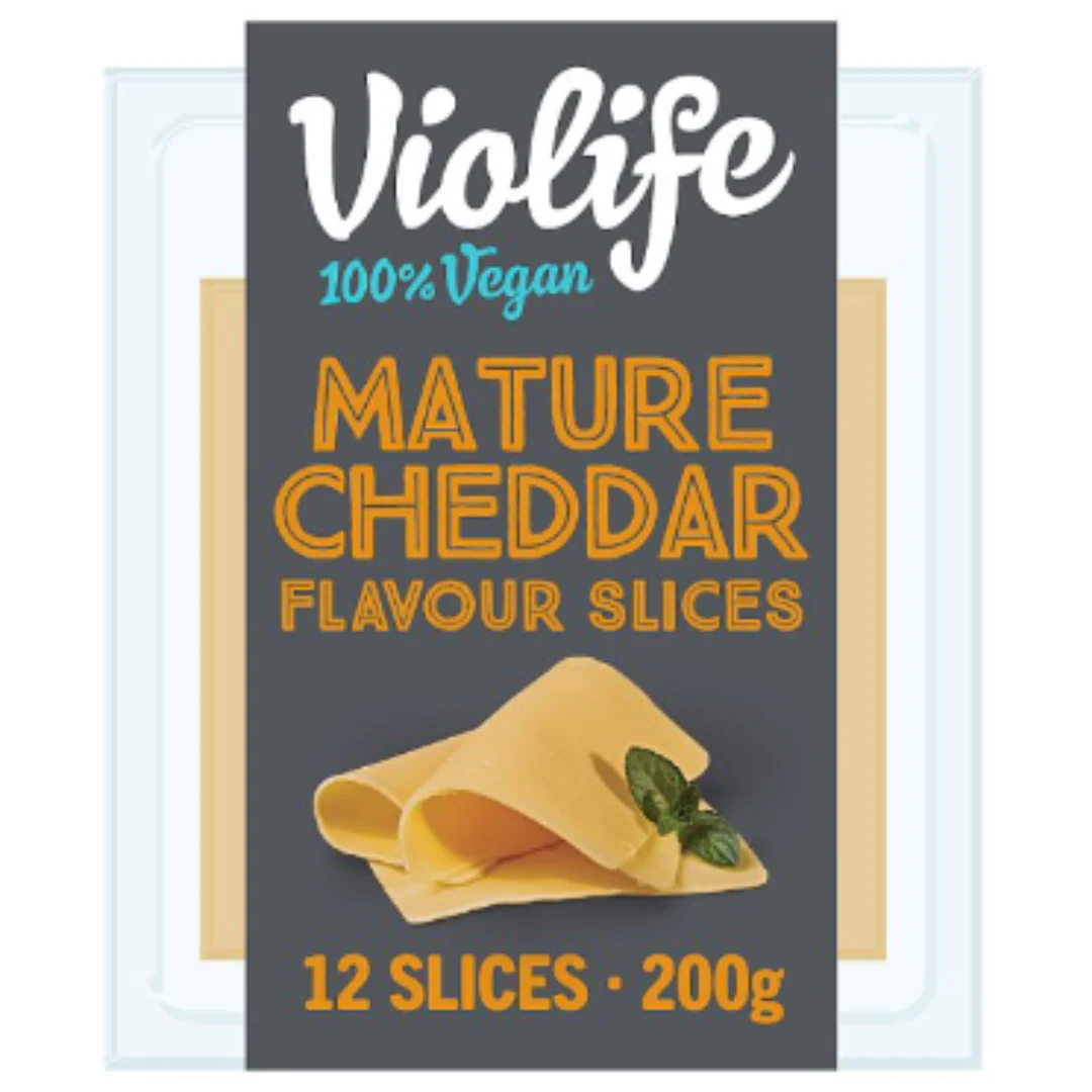 Violife Mature Cheddar Flavour Slices 200g x 12